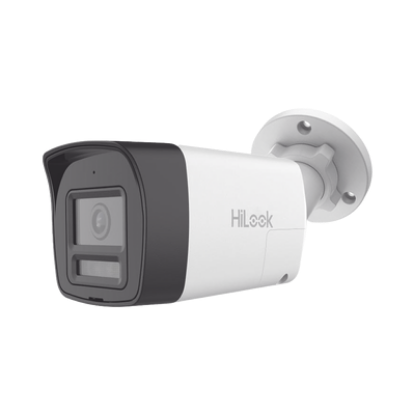[Audio Bidireccional + Dual Light + ColorVu] Bala TURBOHD 2 Megapixel (1080p) / Lente 2.8 mm / 30 mts IR EXIR + 20 mts Luz Blanca / Micrófono y Bocina Integrado / Exterior IP67 / Metal / dWDR
