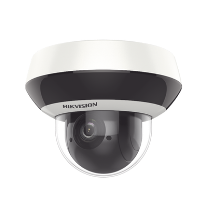 Mini Domo PTZ IP 4 Megapixel / 4X Zoom / H.265+ / 20 mts IR EXIR / WDR / PoE / IK10 /Exterior IP66 / DarkFighter / Micrófono Integrado / Micro SD