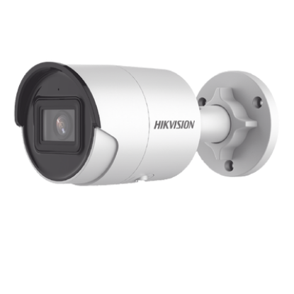 Bala IP 4 Megapixel / Lente 2.8 mm / 40 mts IR EXIR / Exterior IP67 / WDR 120 dB / PoE / Micrófono Integrado / ACUSENSE (Evita Falsas Alarmas) / Metal  / MicroSD / ONVIF / ACUSEARCH